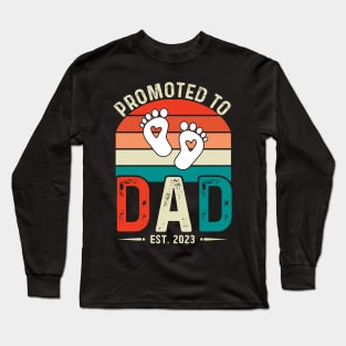 promoted to dad vintage since 2023 est 2023 Long Sleeve T-Shirt